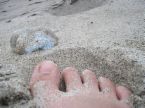 I lost my balance, almost fell, & stubbed my toe!